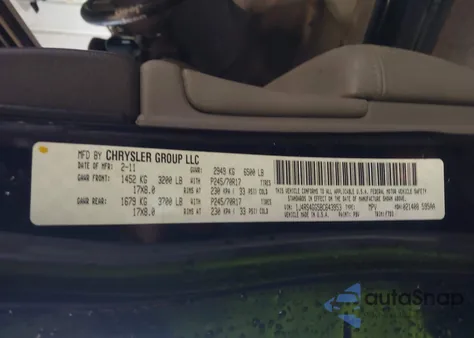 2011 Jeep Grand Cherokee Laredo из США, поврежденный, VIN 1J4RS4GG5BC643953